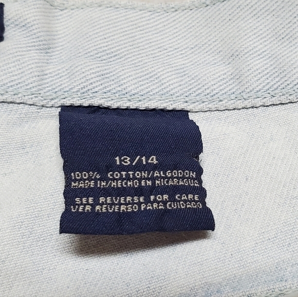 VINTAGE Route 66 Bleached Stone Wash Extra High Rise Cuffed Denim Booty Shorts - Picture 11 of 12